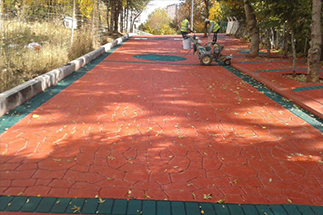 Ankara renkli desenli asfalt